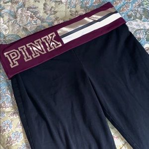 Folder over PINK yoga pants